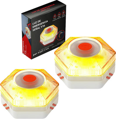 Pack de 2 Unidades de Luces de Emergencia V16 Homologada por DGT  ID