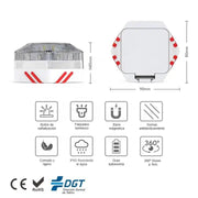 Pack de 2 Unidades de Luces de Emergencia V16 Homologada por DGT  ID